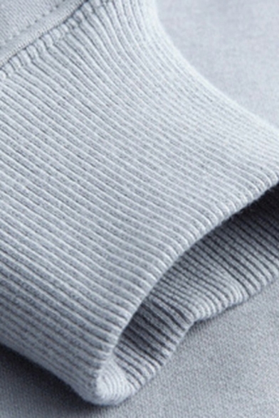 Men's Hoodie Comfortable Solid Color Long-sleeved Kanga Pocket Drawstring Loose Fit Hoodie
