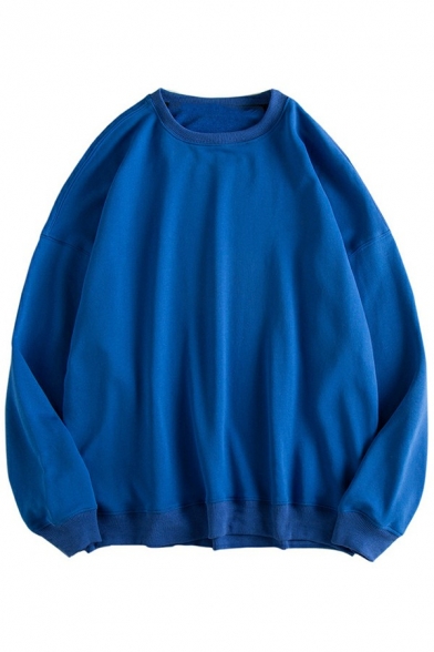 Popular Sweatshirt Solid Color Long-sleeved Pullover Waterproof Sweatshirt for Guys
