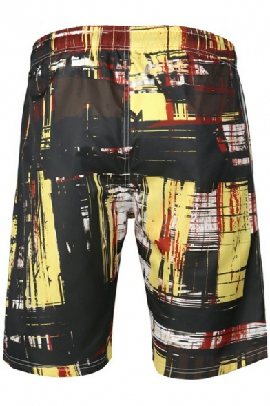 Dashing Men's Shorts Graphic Printed Drawstring Elasticated Waist Mid Waist Straight Regular Fit Shorts