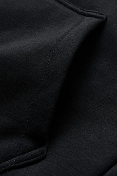 Men's Camo Print Hoodie Long Sleeve Drawstring Pocket Zip Loose Hoodie