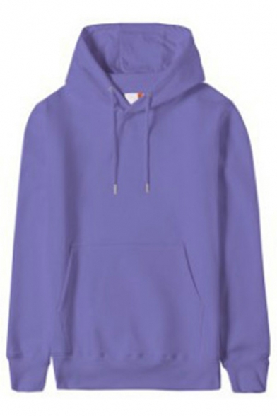 Athletic Boy's Hoodie Solid Drawstring Big Pocket Long Sleeves Regular Fitted Hooded Hoodie