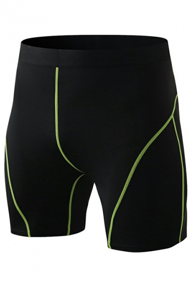 Chic Boy's Shorts Striped Pattern Mid Waist Regular Fit Sport Shorts