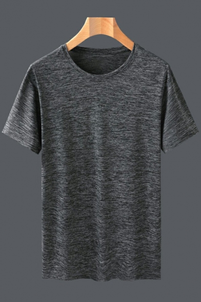 Street Look T-shirt Tie Dye Print Short-sleeved Crew Neck Regular Tee Top for Teenagers