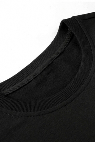 Normal Mens Solid Color Sweatshirt Long Sleeves Round Neck Loose Fit Soft Pullover Sweatshirt