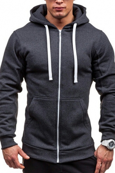 Popular Hoody Sweatshirt Hoodie Long-sleeved Kangaroo Pocket Design Drawstring Hoodie for Men
