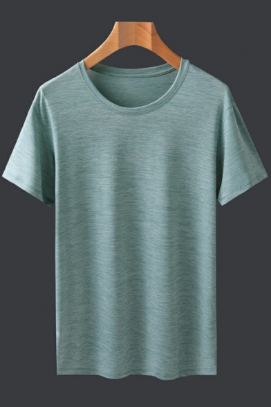 Street Look T-shirt Tie Dye Print Short-sleeved Crew Neck Regular Tee Top for Teenagers