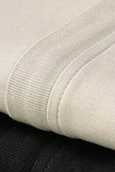Leisure Jacket Plain Color Zip Closure Stand Collar Long-Sleeved Pockets Regular Fitted Jacket for Men