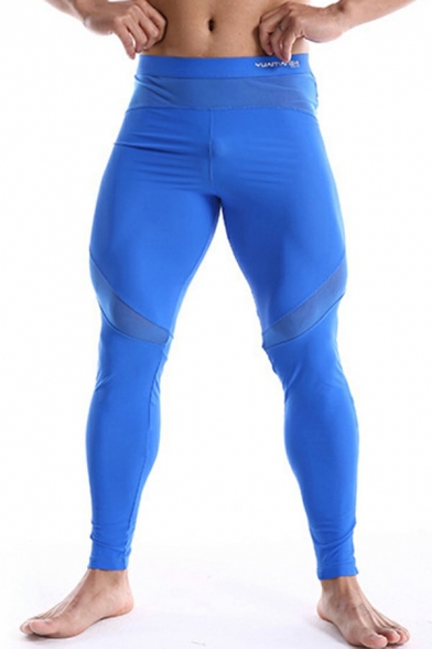 Leisure Men Pants Solid Color Slim Fit Ankle Length Elasticated Waist Mid Rise Pants