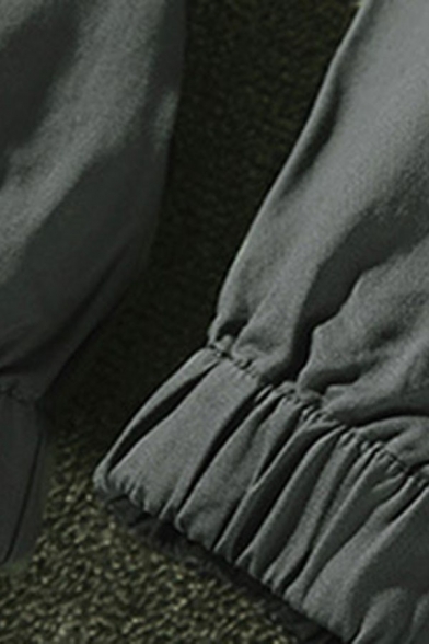 Comfy Pants Plain Elasticated Waist Drawcord Flap Pocket Relaxed Cargo Pants for Men