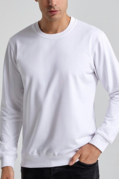 Novelty Mens Sweatshirt Printed Long Sleeve Regular Fitted Round Collar Pullover Sweatshirt