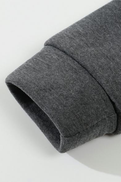 Dashing Hoodie Plain Pocket Detailed Long-Sleeved Regular Fitted Hooded Zip Placket Hoodie for Men