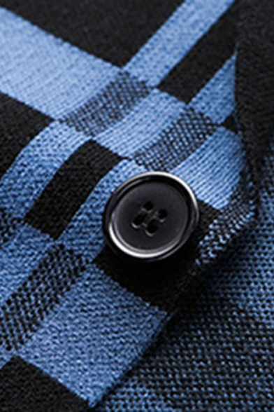 Fancy Boy's Cardigan Striped Pattern Notched Collar Long Sleeve Slim Fit Button Fly Cardigan