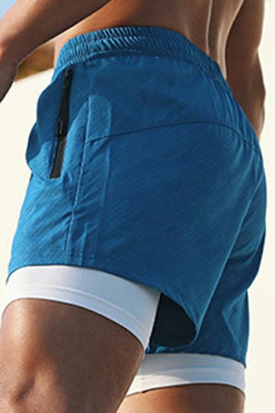 Fashionable Shorts Camo Pattern Mid Rise Elastic Waist Front Pocket Slim Fit Mini Shorts for Men