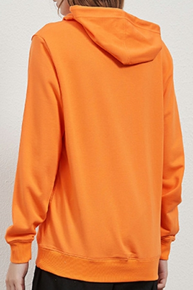 Simple Men's Hoodie Solid Color Drawstring Kangaroo Pocket Long Sleeve Regular Fit Hooded Sweatshirt