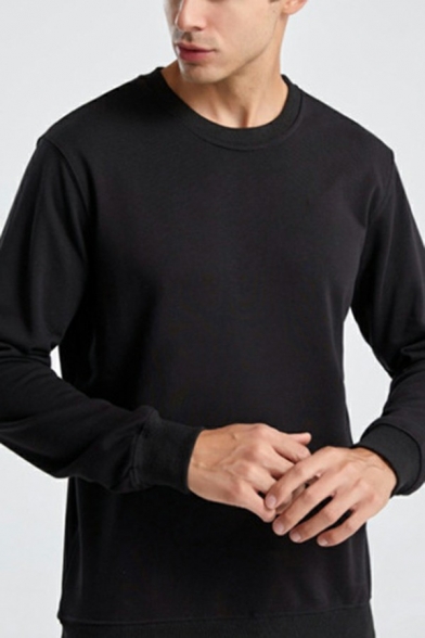 Novelty Mens Sweatshirt Printed Long Sleeve Regular Fitted Round Collar Pullover Sweatshirt