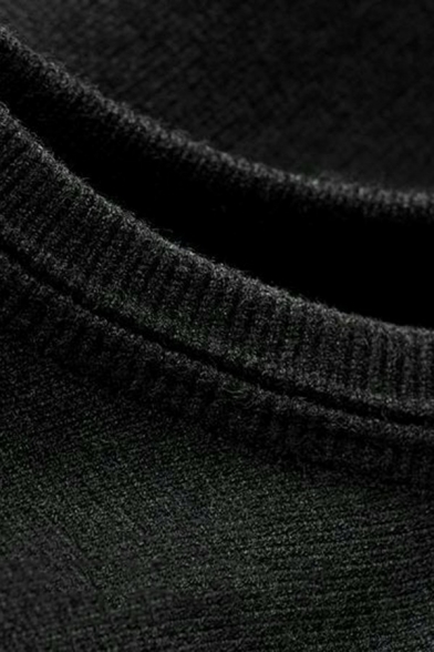 Men Popular Pullover Logo Print Crew Neck Long Sleeve Regular Fit Pullover