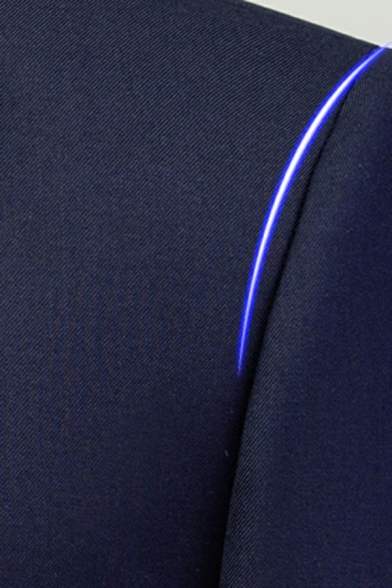 Daily Mens Jacket Suit Plain Long Sleeves Single Button Pocket Detail Slim Fit Suit