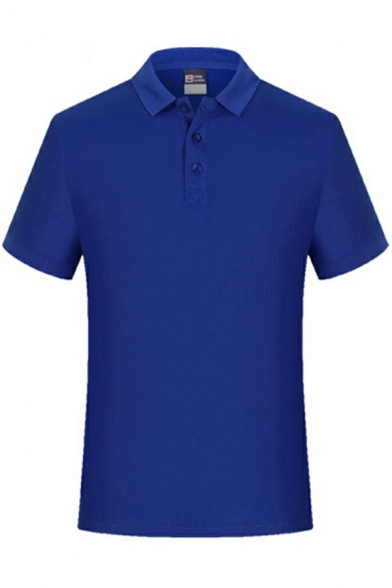 Leisure Guys Polo Shirt Button Half Closure Turn Down Collar Fit Short Sleeve Polo Shirt