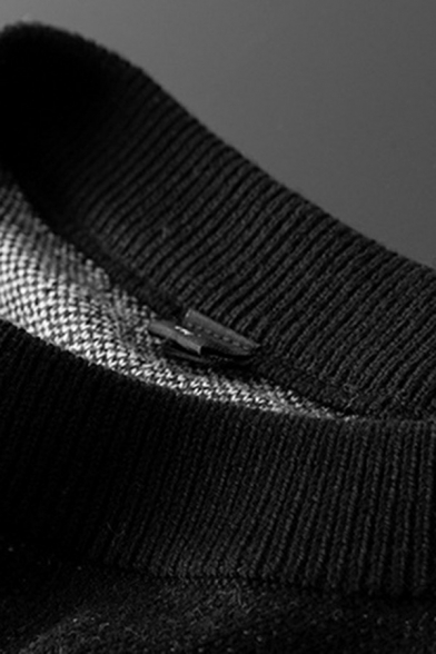 Men's Trendy Sweater Printed Crew Neck Regular Fit Long Sleeve Sweater