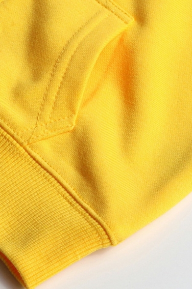 Fashion Plain Hoodie Drawstring Kanga Pocket Long-Sleeved Relaxed Hooded Zip Placket Hoodie for Men