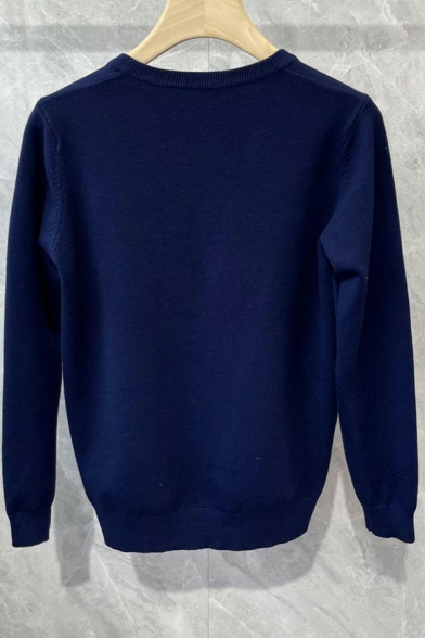 Dashing Men's Knitwear Solid Long Sleeve V Neck Regular Fit Pullover Sweater