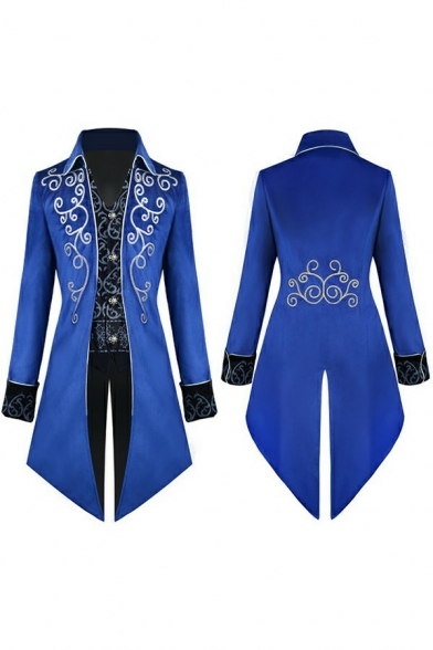 Mens Luxury Jacquard Suit Jacket Spread Collar Single Button Suit Jacket