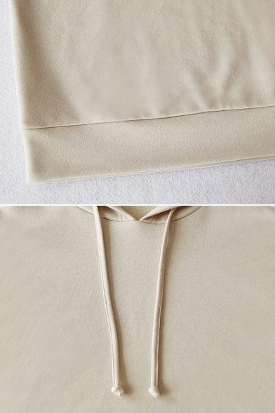 Simple Ladies Hoodie Color Block Drawstring Long Sleeve Kangaroo Pocket Oversized Hoodie