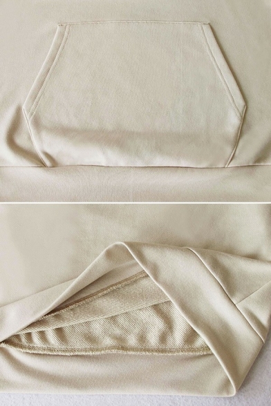 Simple Ladies Hoodie Color Block Drawstring Long Sleeve Kangaroo Pocket Oversized Hoodie