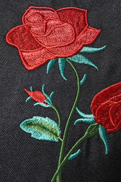 Stylish Mens Suit Jacket Floral Embroidered Print Lapel Collar Single Button Pocket Detail Suit Jacket