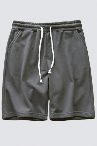 Boyish Boys Whole Colored Drawcord Elastic Waist Mid Rise Relaxed Fit Pocket Shorts
