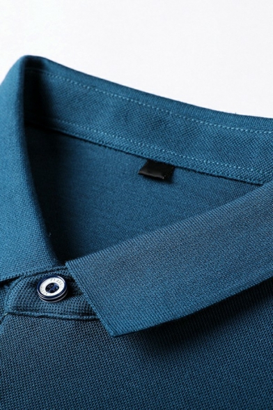 Fancy Guy's Shirt Stripe Pattern Turn-down Collar Long Sleeve Regular Button Fly Shirt