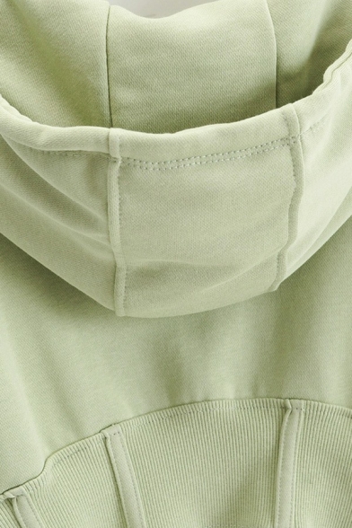 Creative Ladies Plain Hoodie Zipper Up Drawstring Long Sleeve Cropped Hooded Sweatshirt