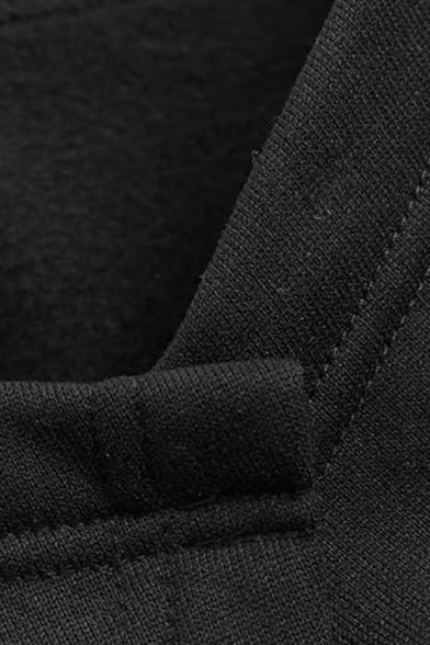 Stylish Men Trench Coat Plain Long Sleeves Regular Hooded Irregular Closure Trench Coat