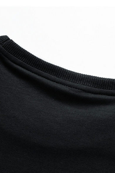 Boy's Street Style Sweatshirt Geometric Print Long Sleeves Crew Neck Relaxed Sweatshirt