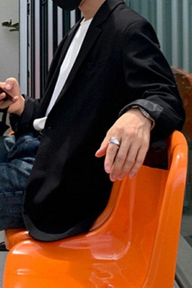 Popular Suit Blazer Plain Lapel Collar Single Breasted Pocket Detail Suit Blazer for Guys