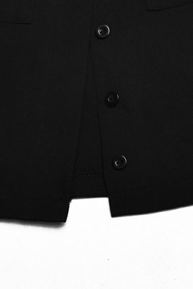 Urban Women Blazer Plain Pocket Lapel Collar Hollow Out Skinny Long Sleeve Zipper Blazer