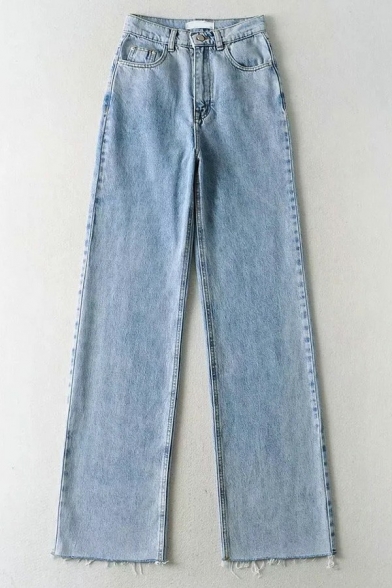 Fancy Women Jeans Solid Long Length Pocket High Rise Regular Zip Closure Jeans