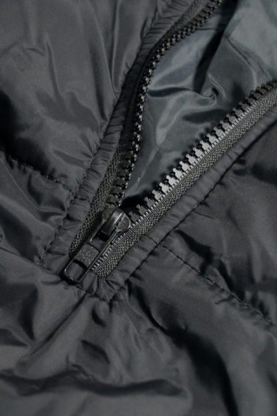 Sexy Cropped Vest V Neck Solid Color Drawstring Hem Irregular Padded Jacket Vest