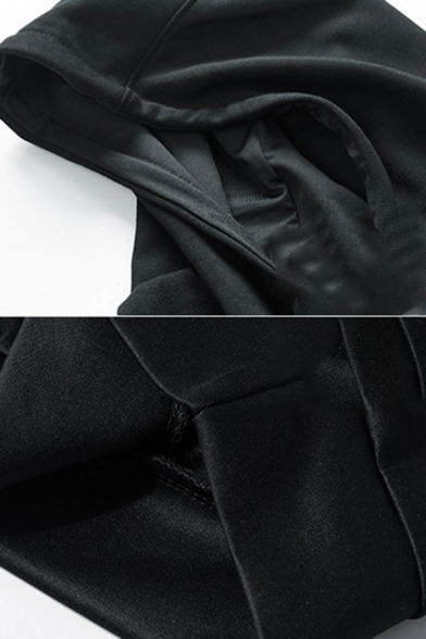 Basic Mens Drawstring Hoodie Plain Long Sleeve Pocket Detail Regular Fit Hoodie