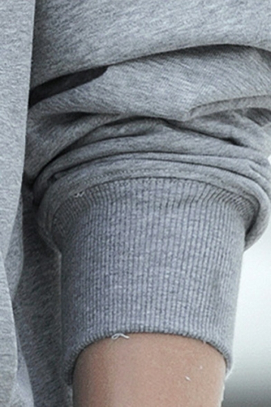Stylish Mens Drawstring Hoodie Plain Pocket Detail Rib Cuffs Regular Fit Hoodie