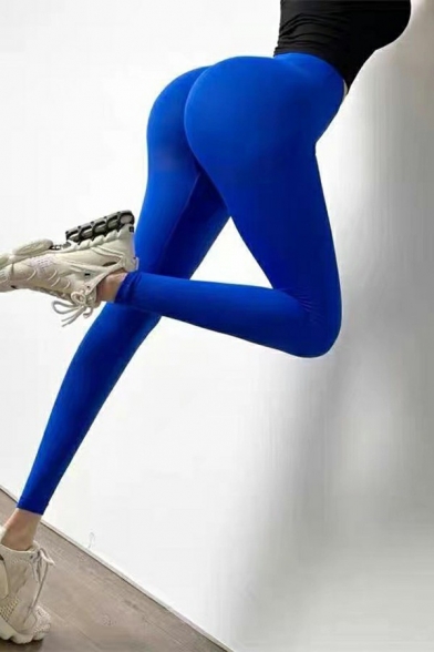Enchanting Women Pencil Yoga Leggings Nylon Pure Color Sportswear Leggings