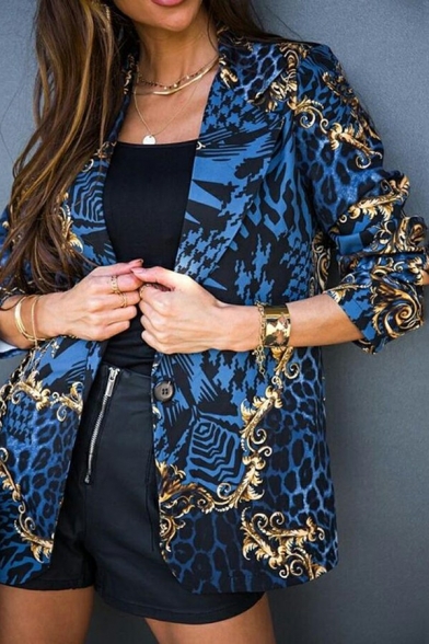 Basic Jacquard Suit Blazer Notched Collar Lapel Collar Suit Blazer for Women