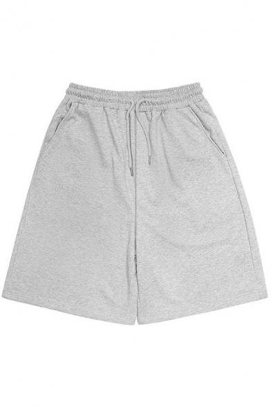 Urban Shorts Whole Colored Drawstring Waist Mid Rise Loose Fit Pocket Shorts for Boys