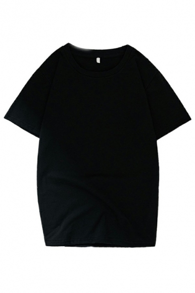 Stylish T-Shirt Elk Pattern Short Sleeves Loose Fit Round Neck T-Shirt for Men