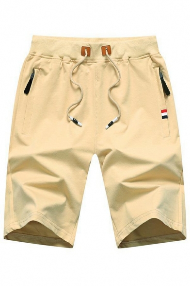 Urban Mens Shorts Whole Colored Mid Rise Drawstring Waist Loose Fit Shorts