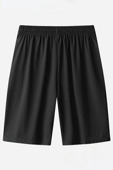 Popular Guy's Shorts Contrast Line Drawstring Waist Pocket Designed Regular Shorts