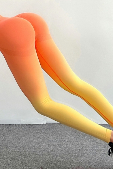 Stylish Womens Leggings Ombre Pattern High Waist Yoga Leggings