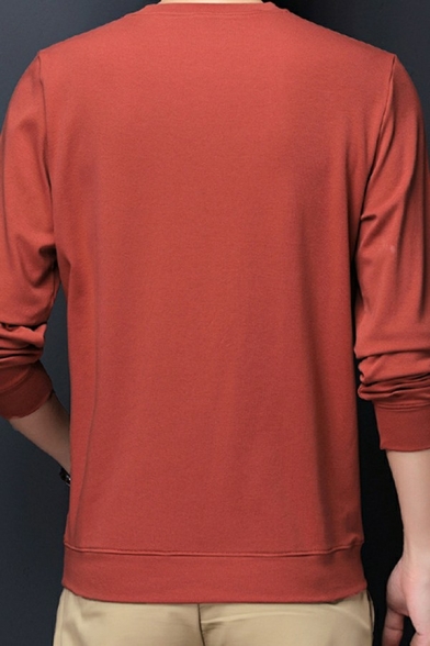 Pop Sweatshirt Arrow Print Long Sleeves Regular Crew Collar Pullover Sweatshirt for Guys