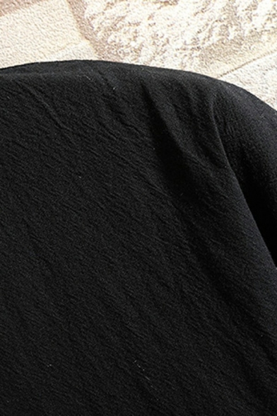 Urban Polo Shirt Color Block Half Sleeves Spread Collar Loose Polo Shirt for Men