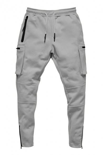 Men Cool Pants Camo Pattern Front Pocket Elastic Waist Long Pants
